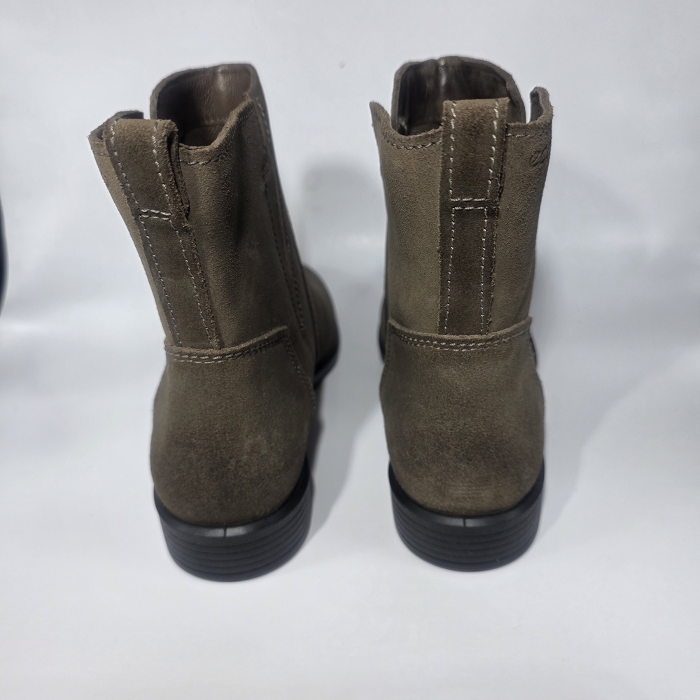 ECCO Women’s Brown Leather Ankle Boots Size 41 (US 10) Side Zip Comfort Booties - Picture 3 of 7